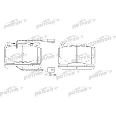 Колодки тормозные дисковые передн CITROEN: C8 02-, FIAT: ULYSSE 02-, LANCIA PATRON pbp1545