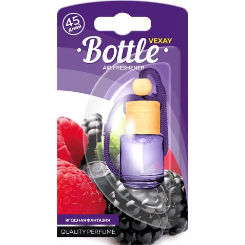 Ароматизатор жидкий подвесной флакон с деревянной крышкой Aroma BOTTLE Ягодная фантазия Vexay Aroma VXBL-3