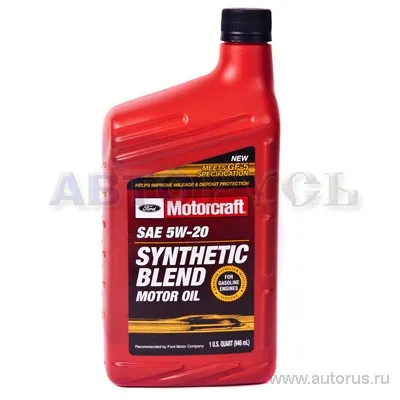 Масло моторное MOTORCRAFT Synthetic Blend 5W-20 синтетическое 0.946 л XO-5W20-QSP