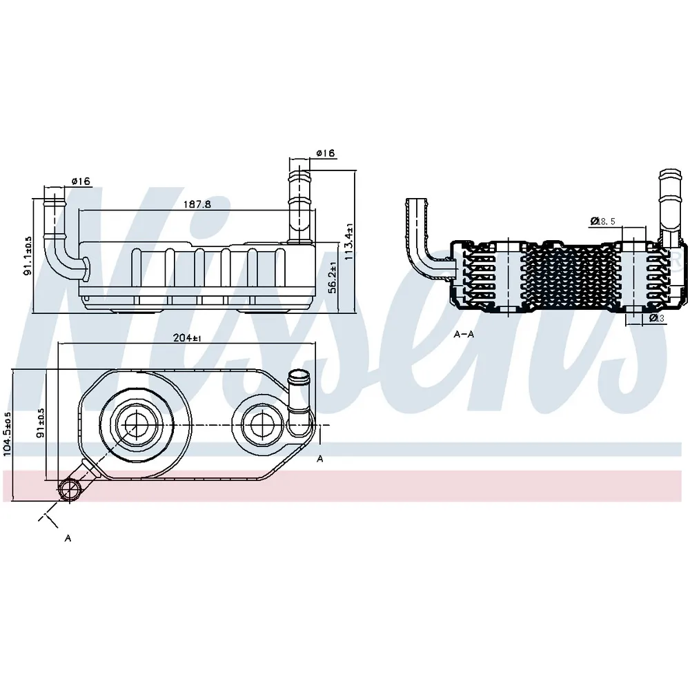 Радиатор масляный Seat/VW -10 NISSENS 90708