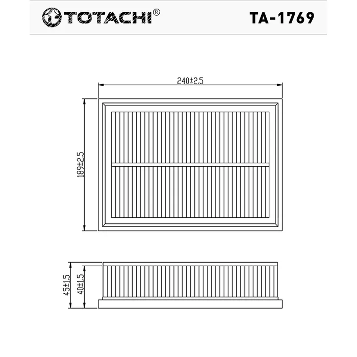 Фильтр воздушный TOTACHI TA-1769 28113-37101 MANN C 2469 TOTACHI TA-1769
