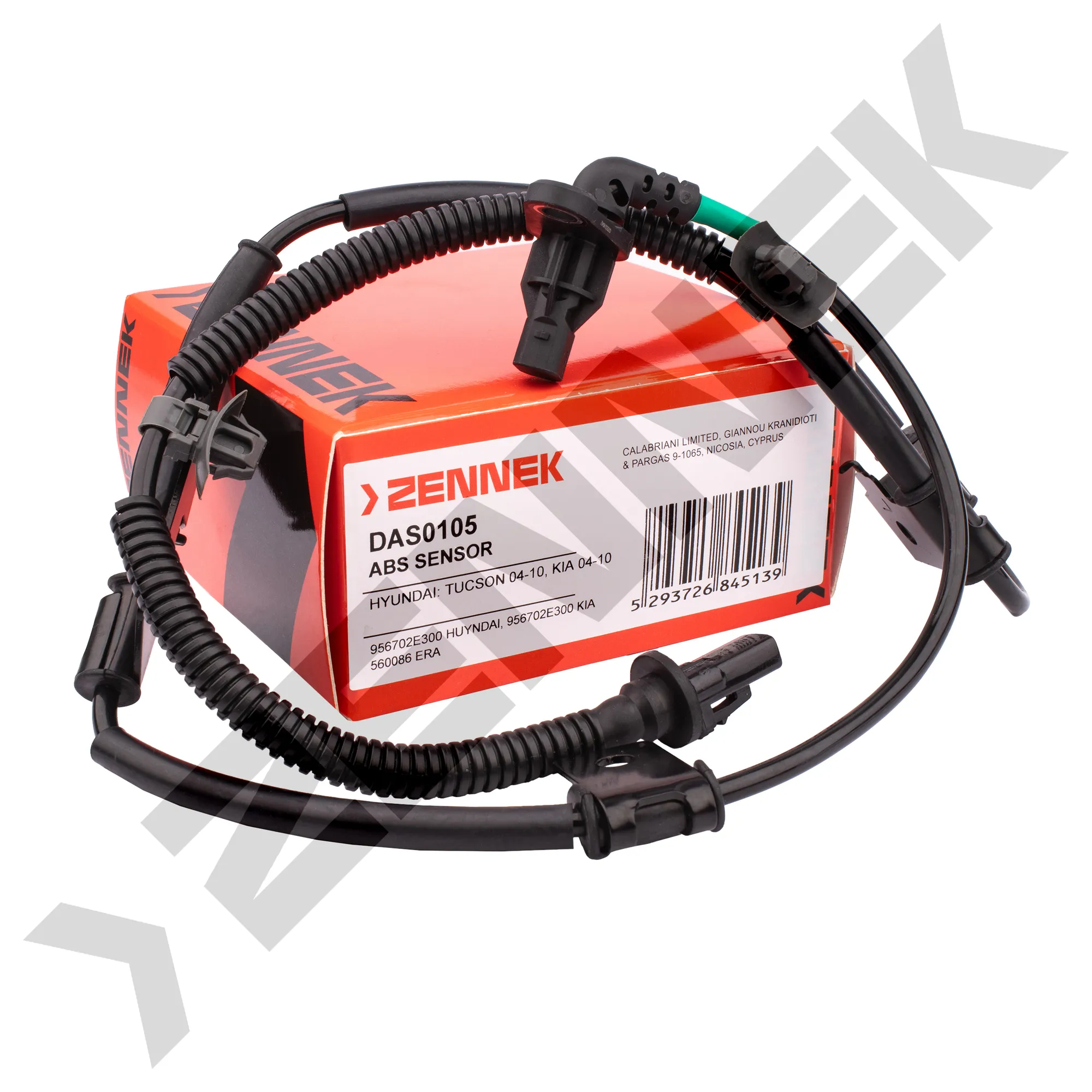 Датчик ABS передний левый HYUNDAI TUCSON 04-10 ZENNEK DAS0105