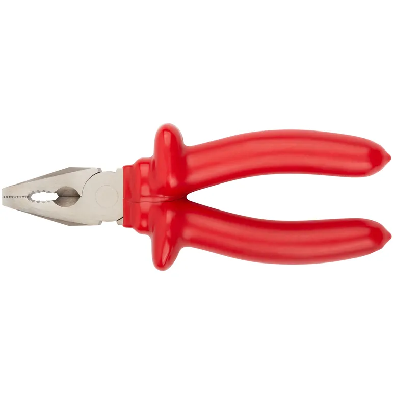 Плоскогубцы комбинированные Энергия,1000 В, никелир.покрытие, 2-х слойные изолированные ручки 180 мм KУРС 50764