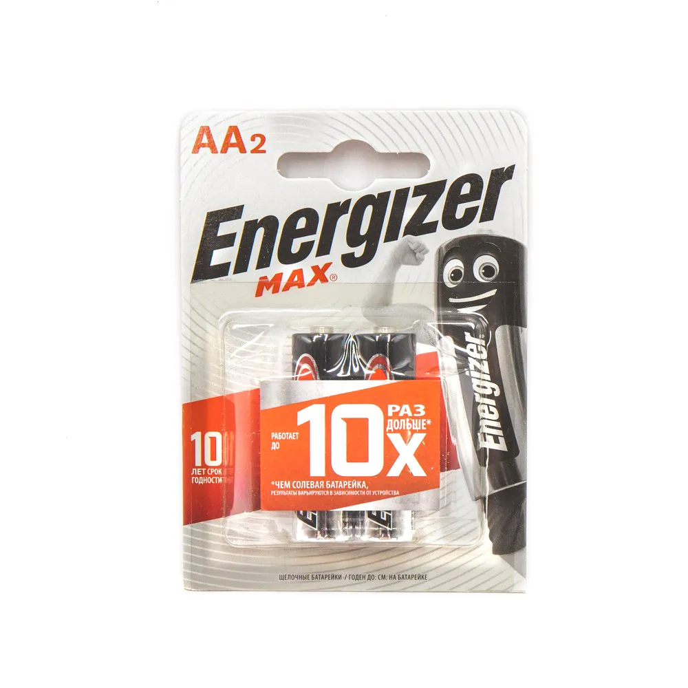 Батарейка алкалиновая Energizer Max AA 1,5V (2 шт) E301532801