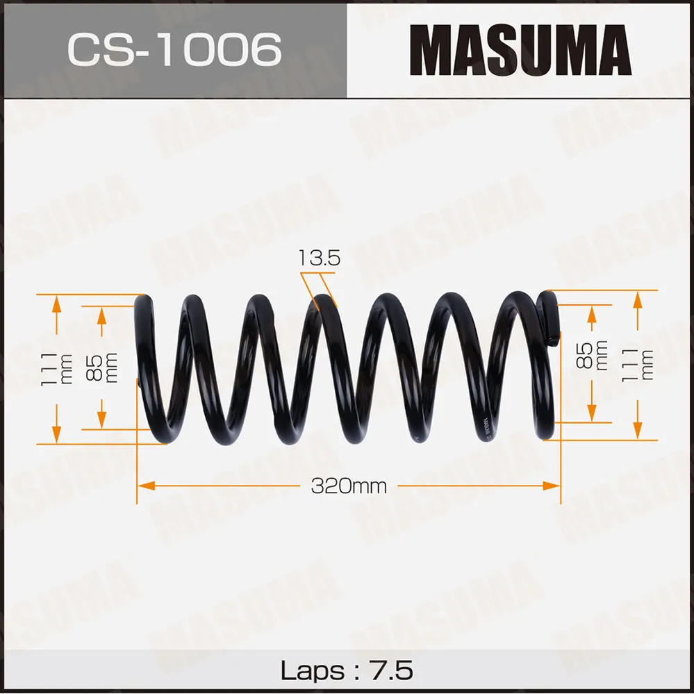 Пружина передняя TOYOTA CHASER MASUMA CS-1006