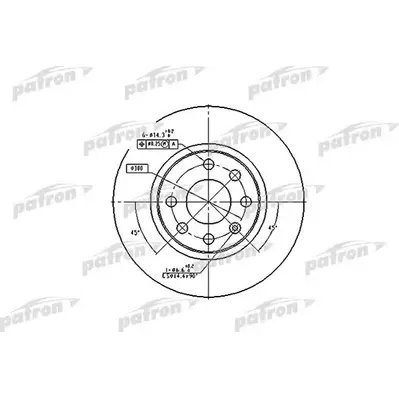 Диск тормозной передний OPEL: ASTRA F 92-98, ASTRA F хечбэк 91-98, PATRON PBD1624