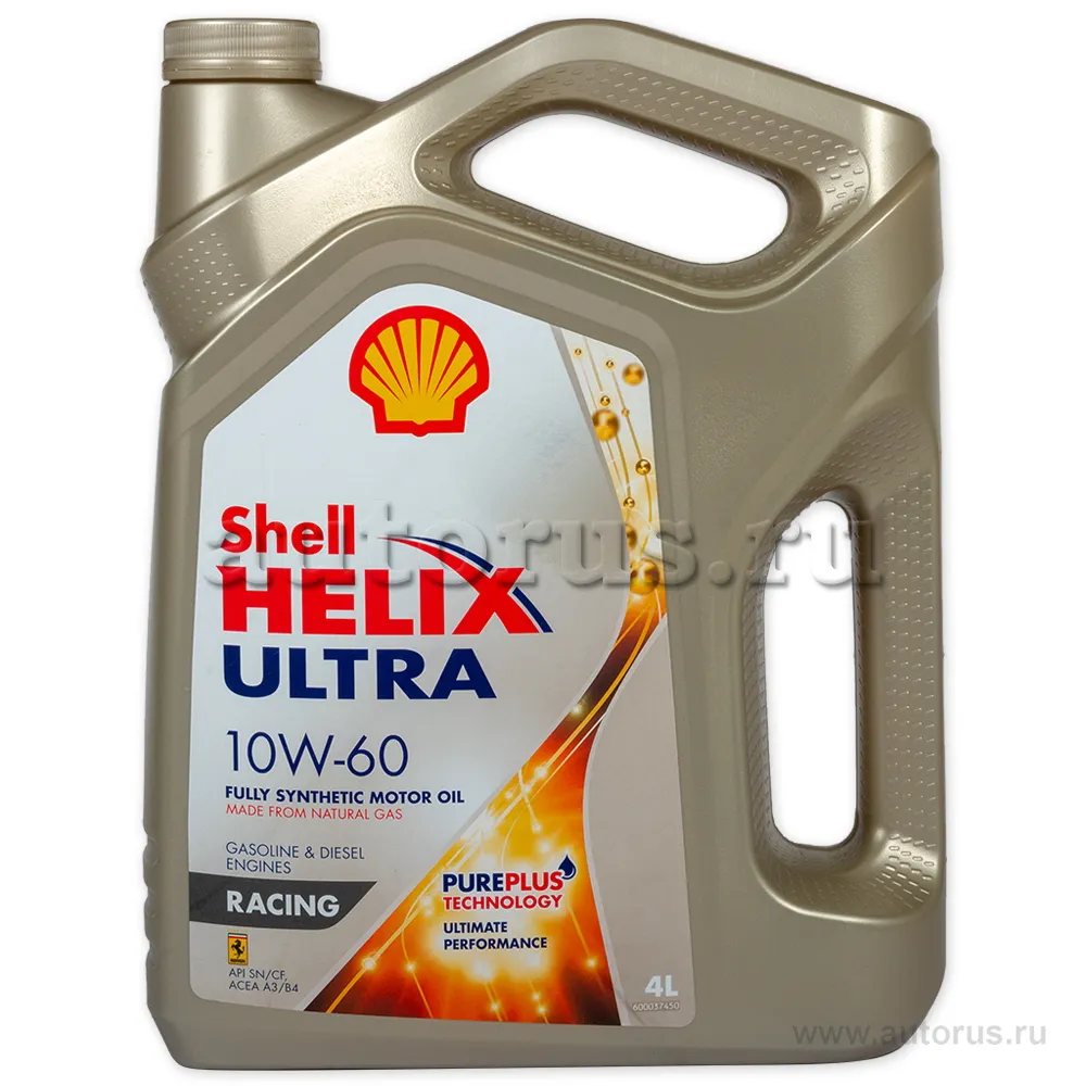Масло моторное SHELL Helix Ultra Racing 10W-60 синтетическое 4 л 550046412