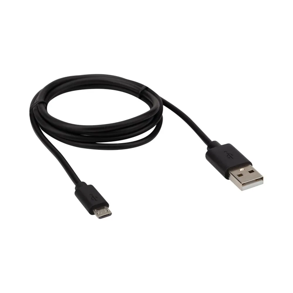 Кабель передачи данных microUSB длинный штекер 1 м черный REXANT 18-4268