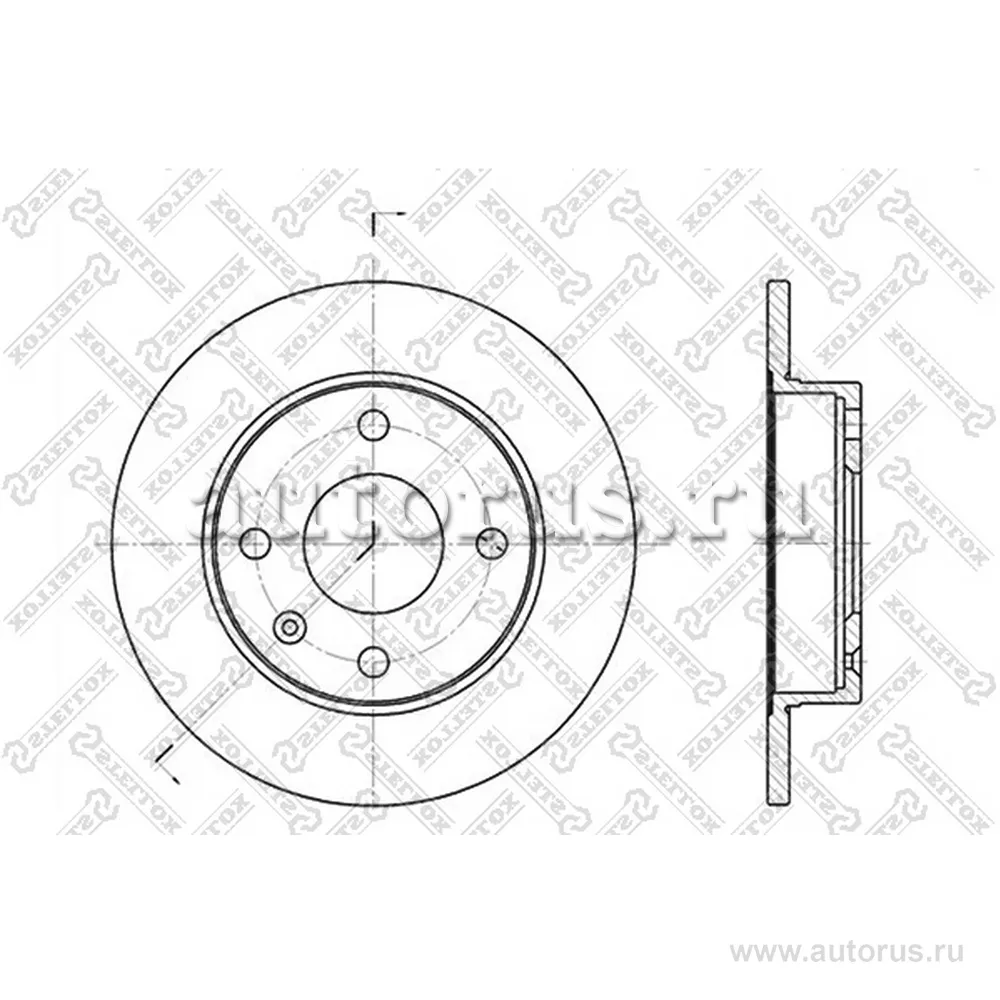 Диск тормозной передний FORD FIESTA/ORION 1.8D 89> STELLOX 60202526_SX
