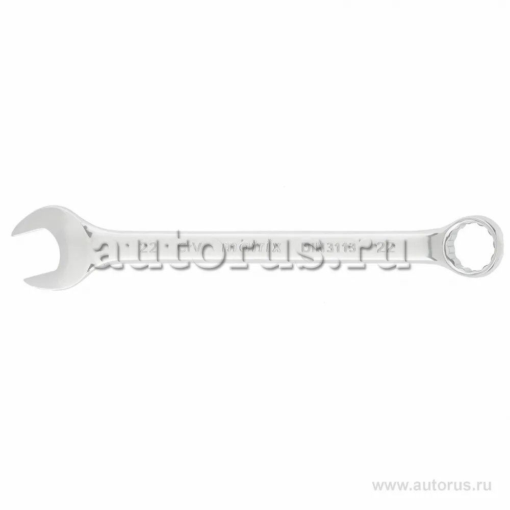 Ключ комбинированный, 22 мм, CrV, полированный хром MATRIX 15166