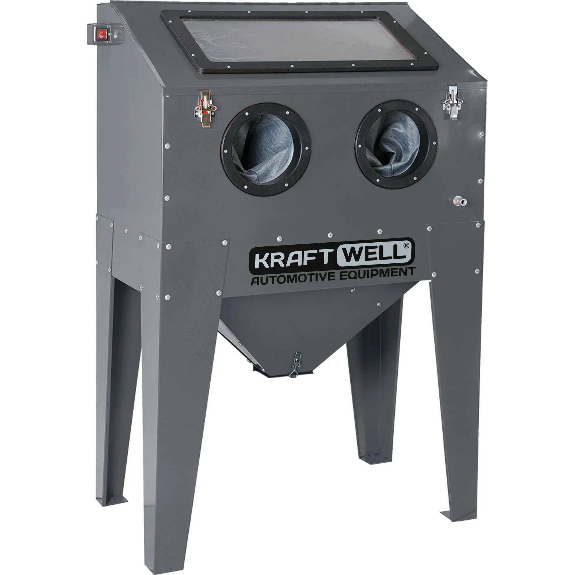 Камера пескоструйная, фронтальная загрузка, 220 л KraftWell KRW-SB220F