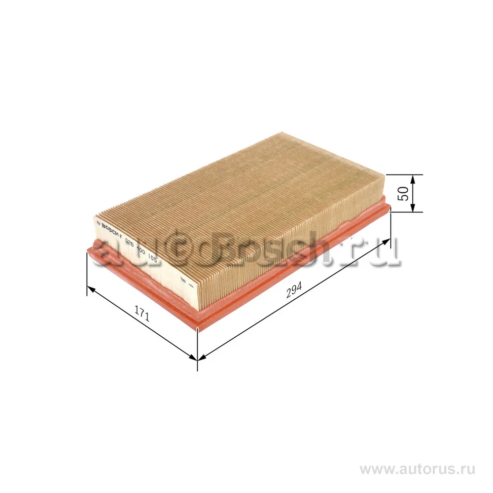 Фильтр воздушный JAGUAR S-TYPE 2.5-4.2/2.7D BOSCH f026400105