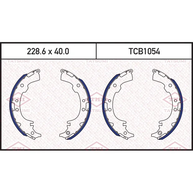 Колодки тормозные барабанные DAIHATSU Terios/Picnic 96-> TATSUMI TCB1054