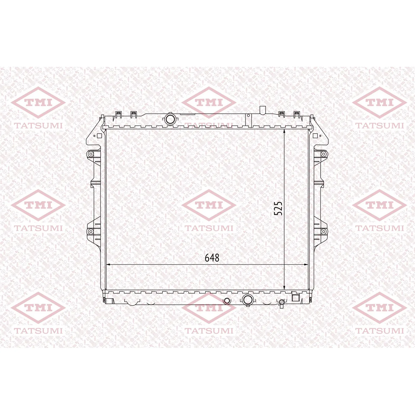 Радиатор охлаждения TOYOTA Hilux 05-> TATSUMI TGA1065