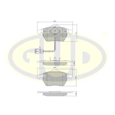 КОЛОДКИ ПЕР AUDI 100 91-94/A4 95-00/A6 94-97 ECO-LINE G.U.D GBP880137