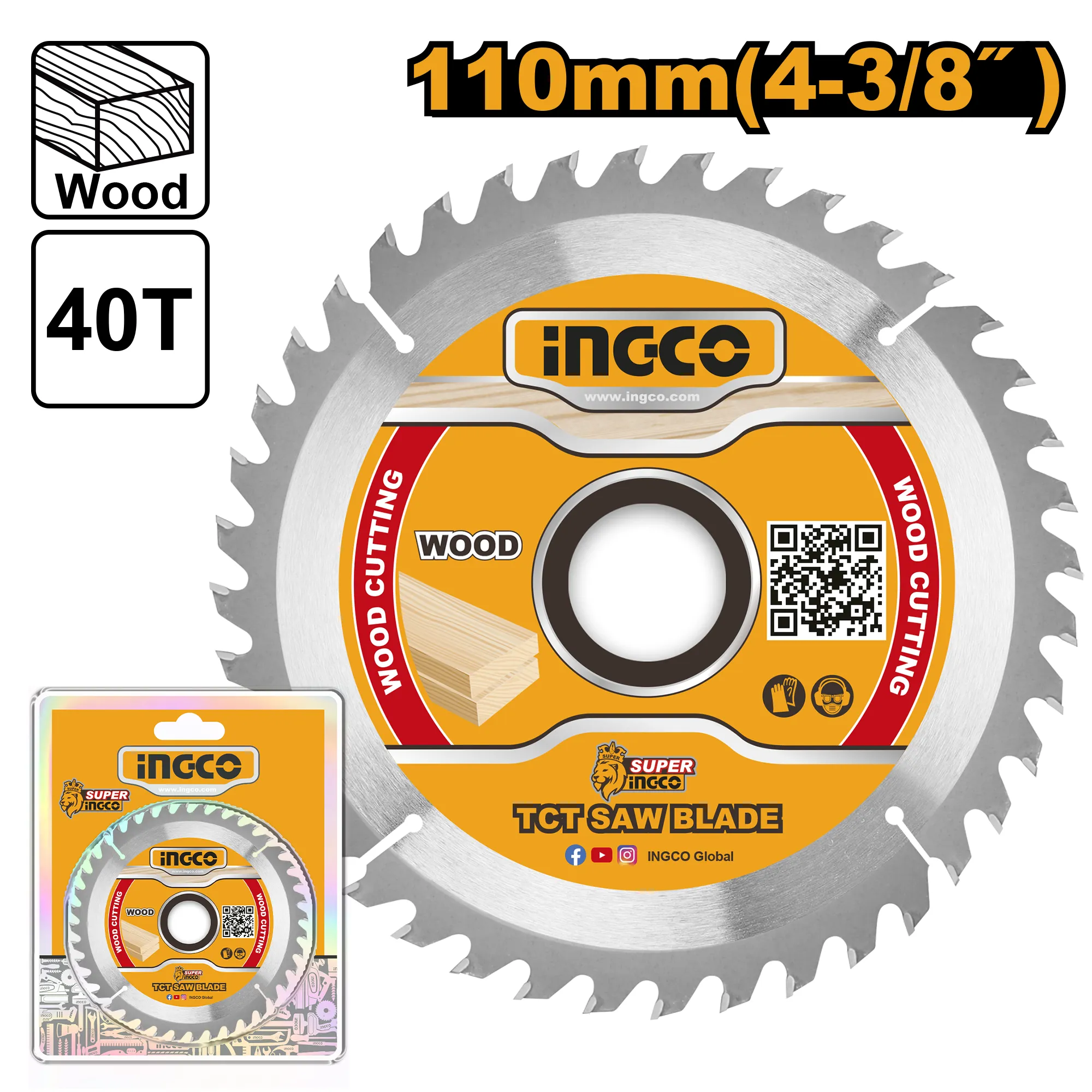 Диск пильный TCT 110 мм INGCO TSB111015