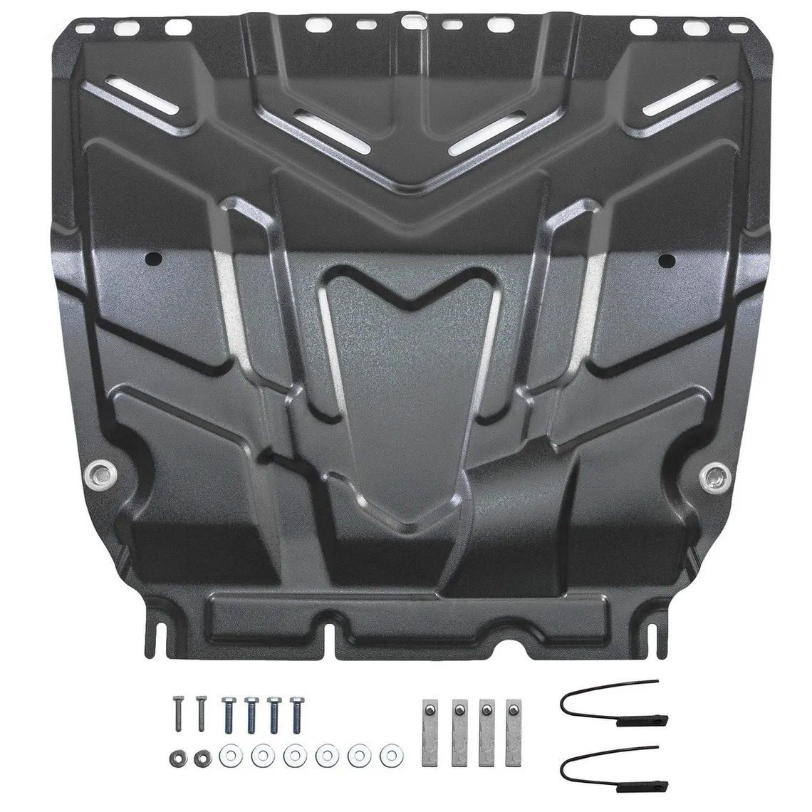 Защита картера + КПП + комплект крепежа, AutoMax, Сталь, Ford Focus 2015-, V - все/Ford Focus 2005-2 Ford C-Max, Focus, Grand C-Max, Kuga AM.1850.1