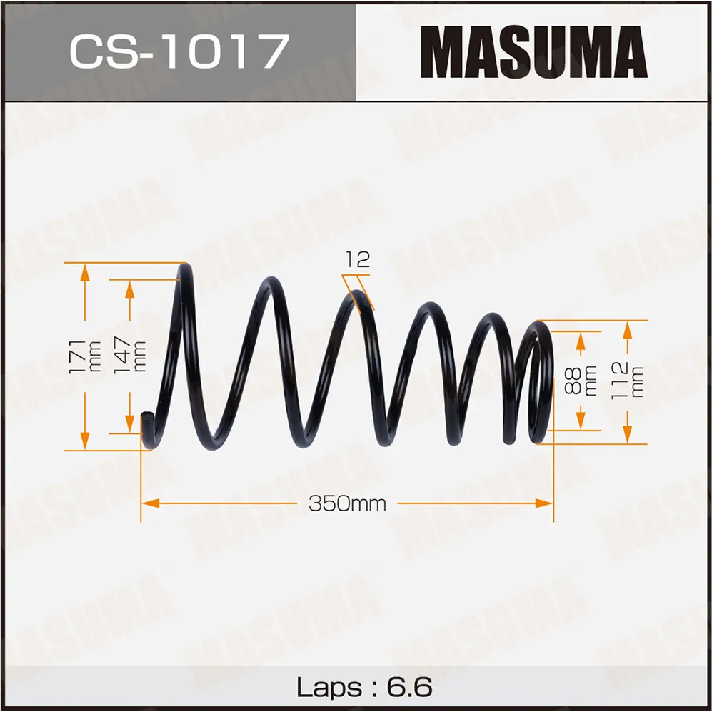 Пружина задняя TOYOTA CAMRY MASUMA CS-1017