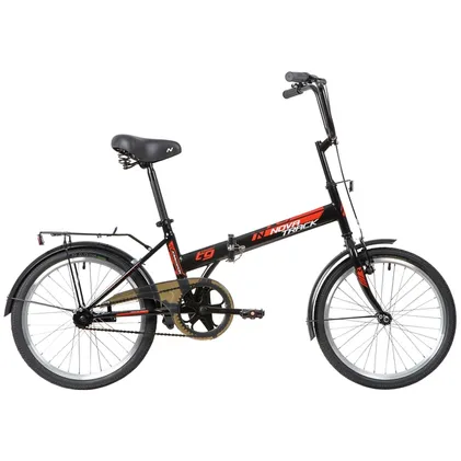 Велосипед 20 складной Novatrack TG-20 classic 2.1 (2020) количество скоростей 1 рама сталь 14 черный