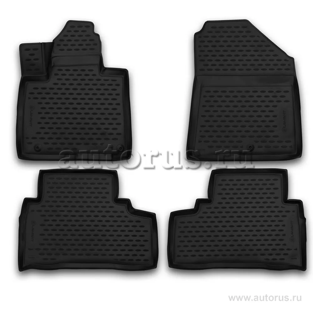 Коврики 3D в салон KIA Sorento Prime, 2015->, 5/7 мест, 4 шт. (полиуретан) Element CARKIA00001