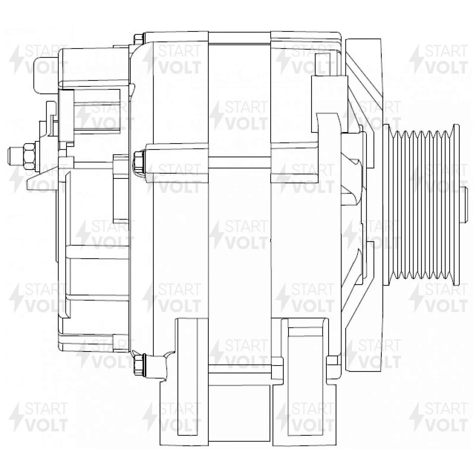 Генератор для а/м Sitrak C7H/Howo T5G с дв. MC11/MC13 80A STARTVOLT LG 3086