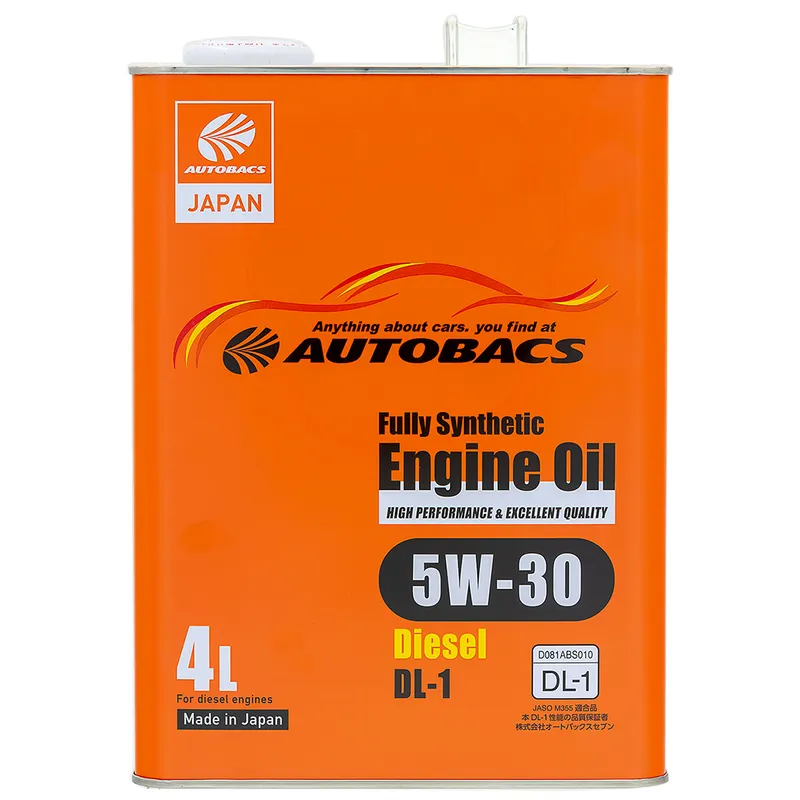 Масло моторное AUTOBACS DIESEL OIL FULLY SYNTHETIC 5W-30 синтетическое 4 л A00032642