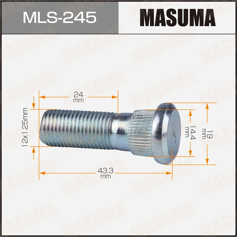 Шпилька 12x1.25мм MASUMA MLS-245