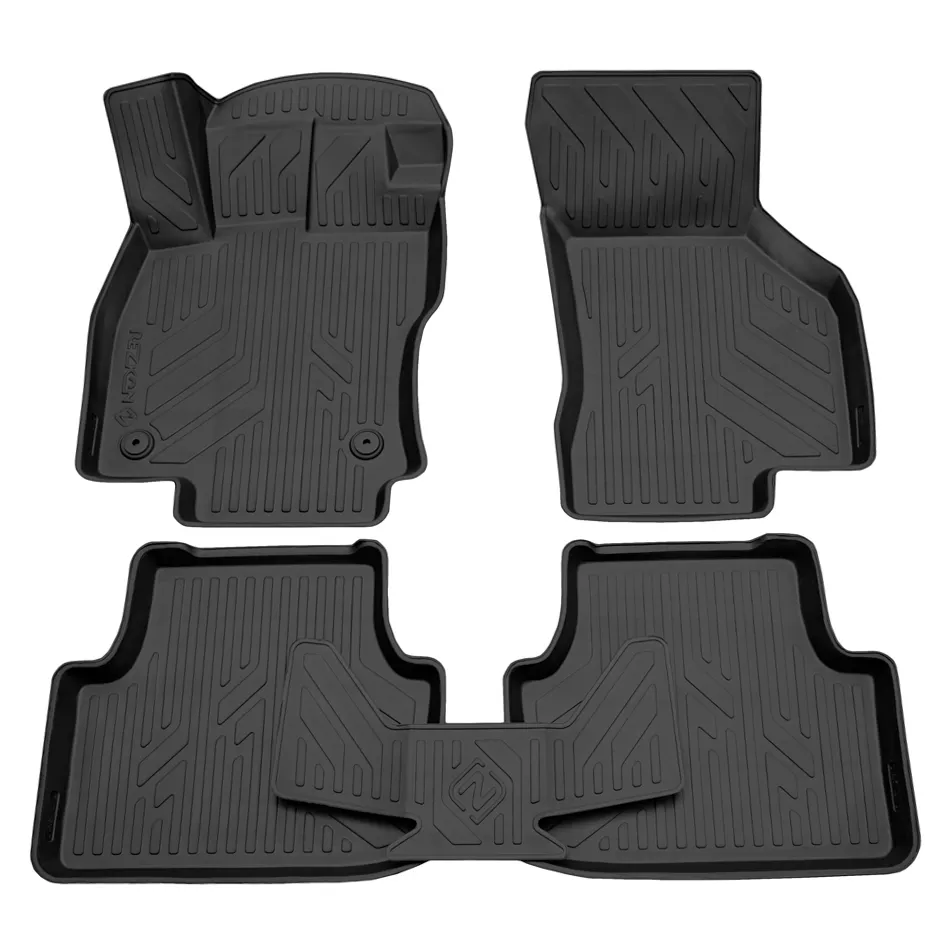 Коврики 3D в салон Volkswagen Jetta (20-Н.В.) Полиуретан Черный Rezkon 0535010200