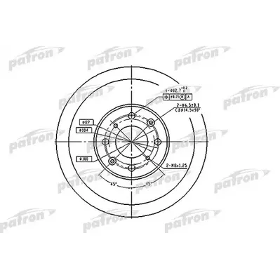 Диск тормозной передний HONDA: CIVIC IV 91-95, CIVIC IV FASTBACK 94 PATRON PBD1436