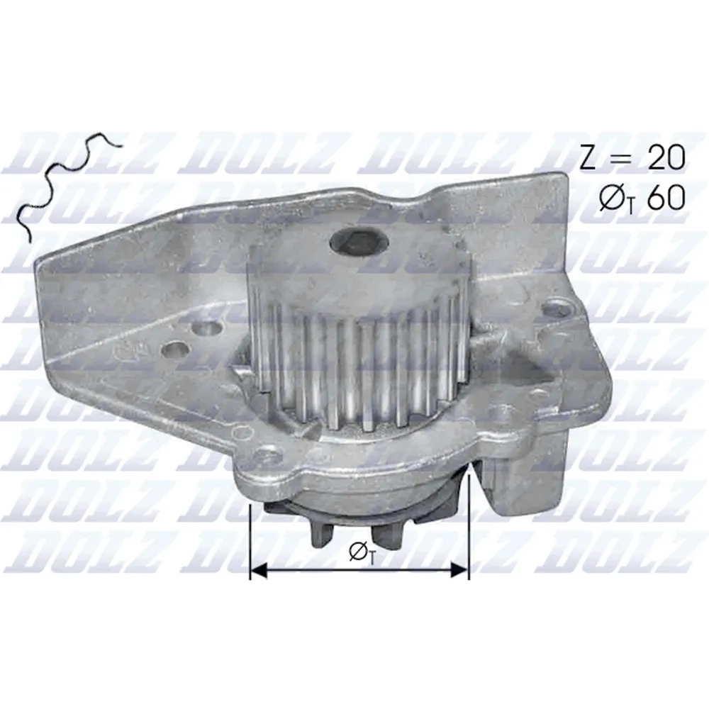 Помпа, водяной насос CITROEN Xantia/Xsara/PEUGEOT 405/406 all 1.6/1.8L DOLZ N-405