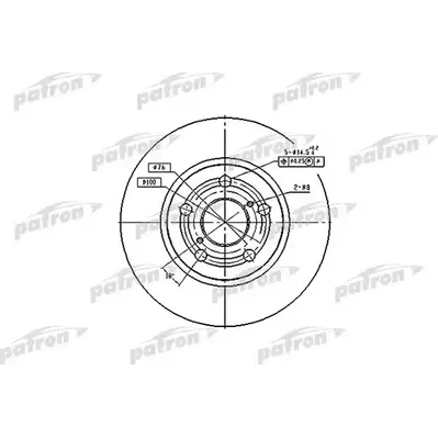 Диск тормозной передний TOYOTA: CARINA E 92-97, CARINA E SPORTSWAGO PATRON PBD2742