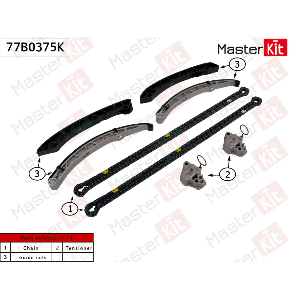 Комплект цепи ГРМ JAGUAR/ LAND ROVER 508PS/ AJ 126 MASTERKIT 77B0375K
