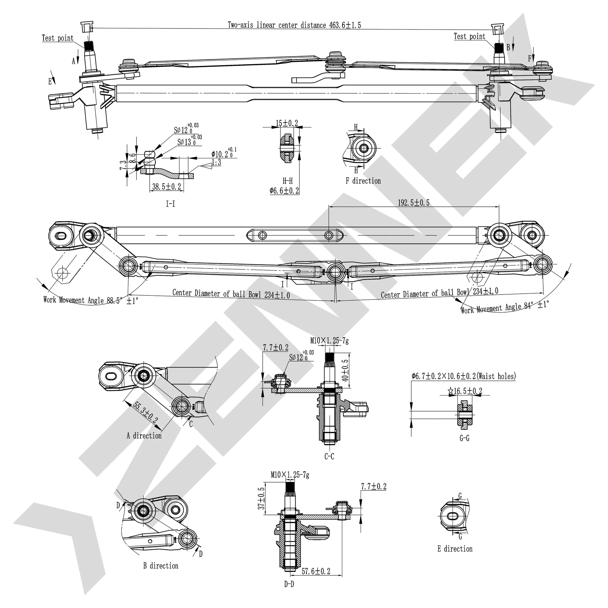 Трапеция стеклоочистителя CHEVROLET AVEO T250 06 ZENNEK DWL0025