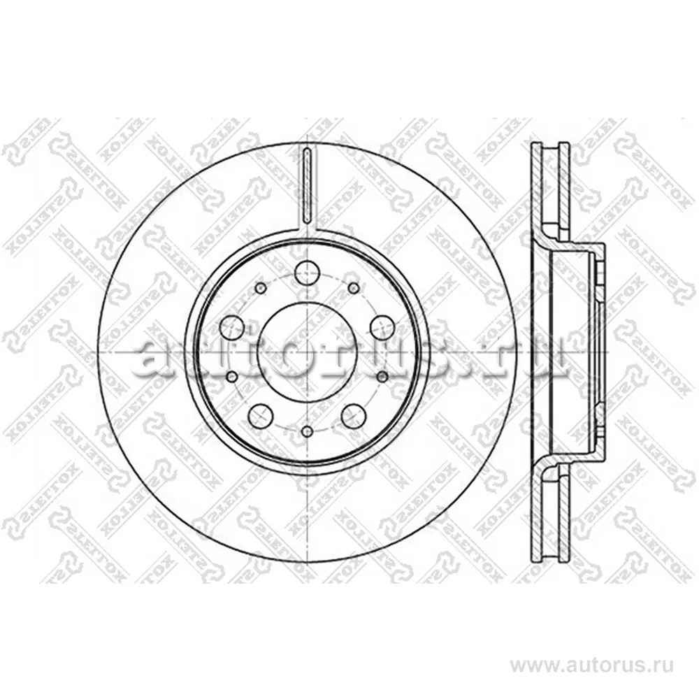Диск тормозной передний VOLVO C70-V70 2.0-2.5TDI 286X26/50.3 STELLOX 60204841V_SX