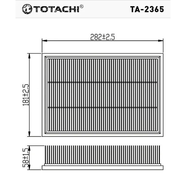 Воздушный фильтр TOTACHI TA-2365 16546-EB300 C 28 145 TOTACHI TA-2365