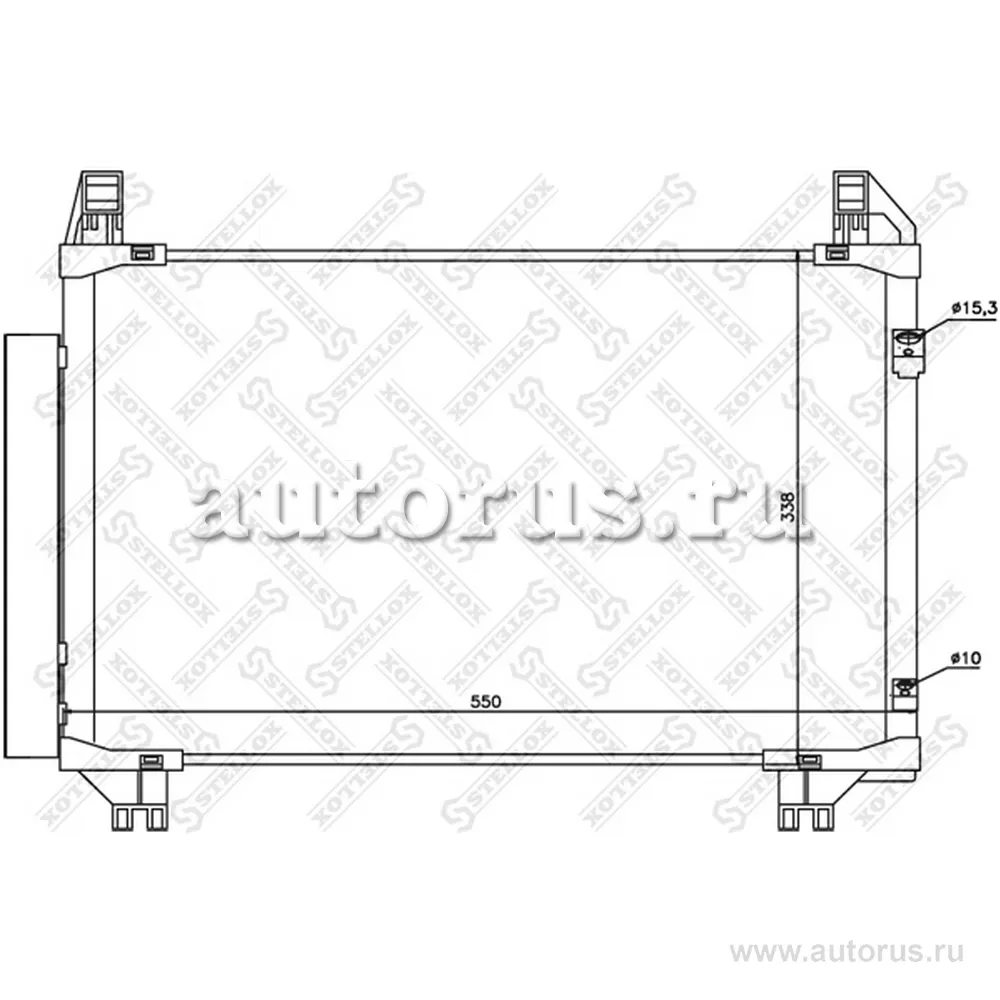 Радиатор конд. Toyota Yaris 1.0/1.3 05 STELLOX 1045160_SX