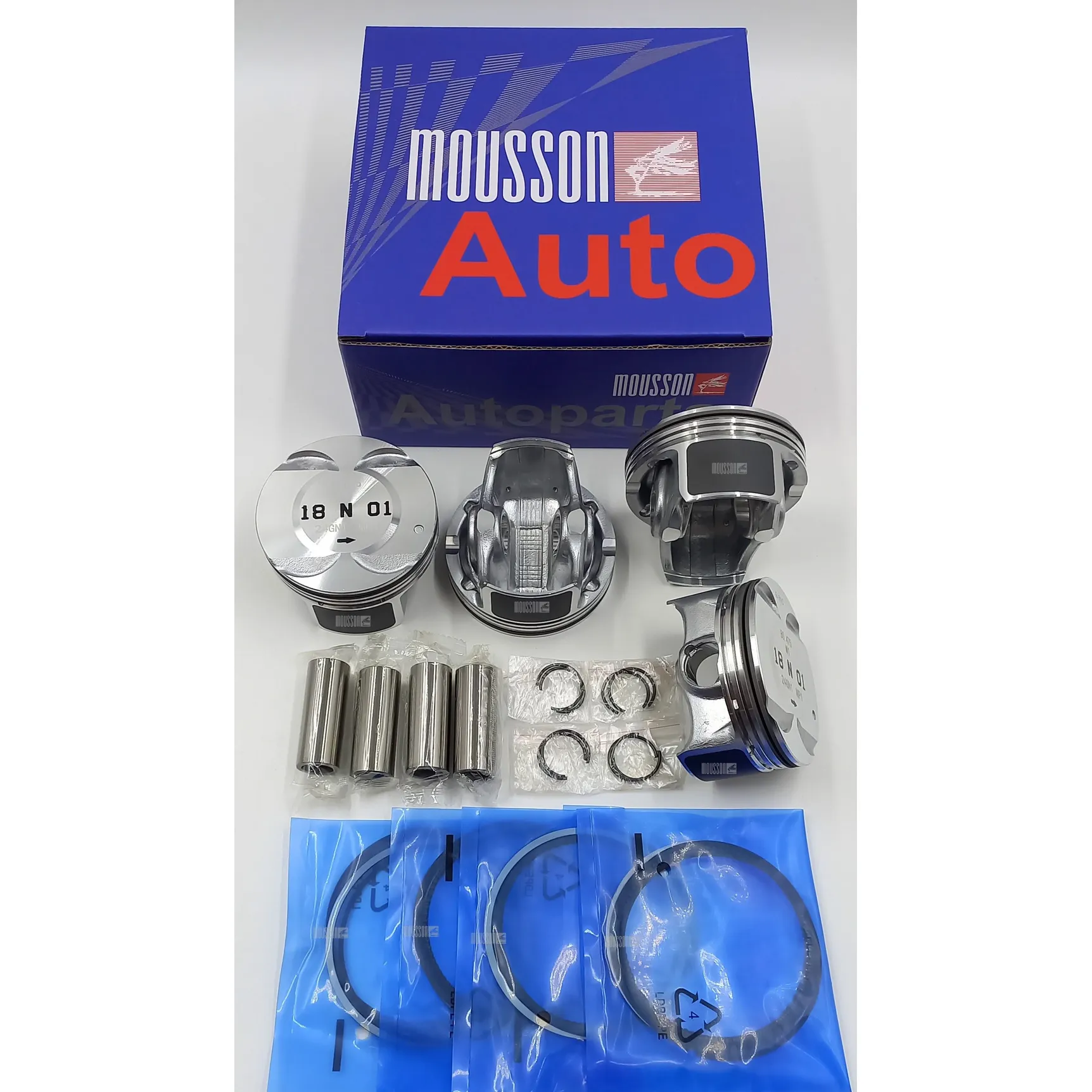 Поршень кольца комплект GM 1,8L A18XER на 1 цилиндр MOUSSON SPRA18XERSTD