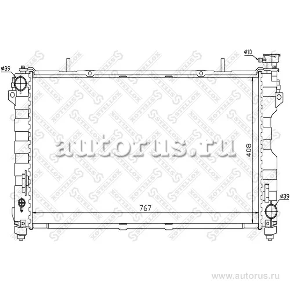 Радиатор системы охлаждения Chrysler Town&Country/Voyager 3.3/3.8 STELLOX 10-25284-SX
