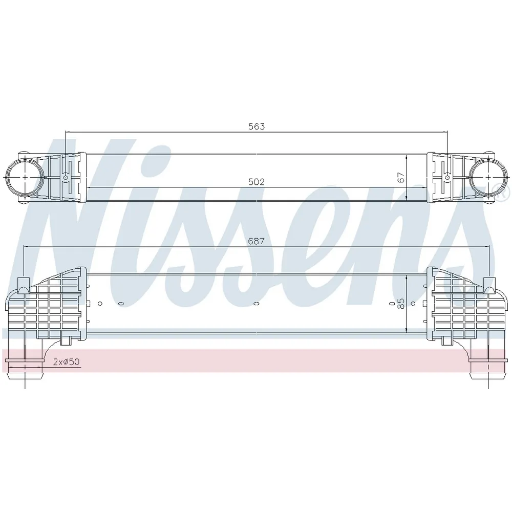 Интеркулер VW SHARAN NISSENS 96750