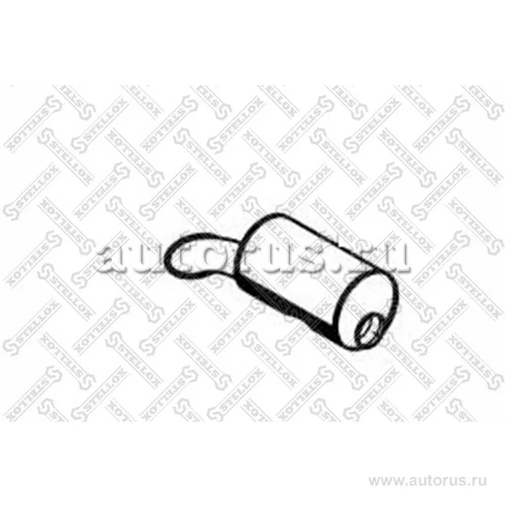 Резонатор(бочка) глушителя кругл. с выхлопной трубой Volvo N/FL/FM STELLOX 82-03003-SX