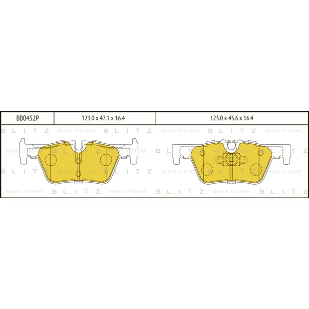 Колодки тормозные дисковые задние BMW 1(F20)/ 3(F30) 10-> BLITZ BB0452P
