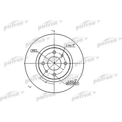 Диск тормозной передний ALFA ROMEO: 145 94-99, 146 94-99, 155 93-97 PATRON PBD1747