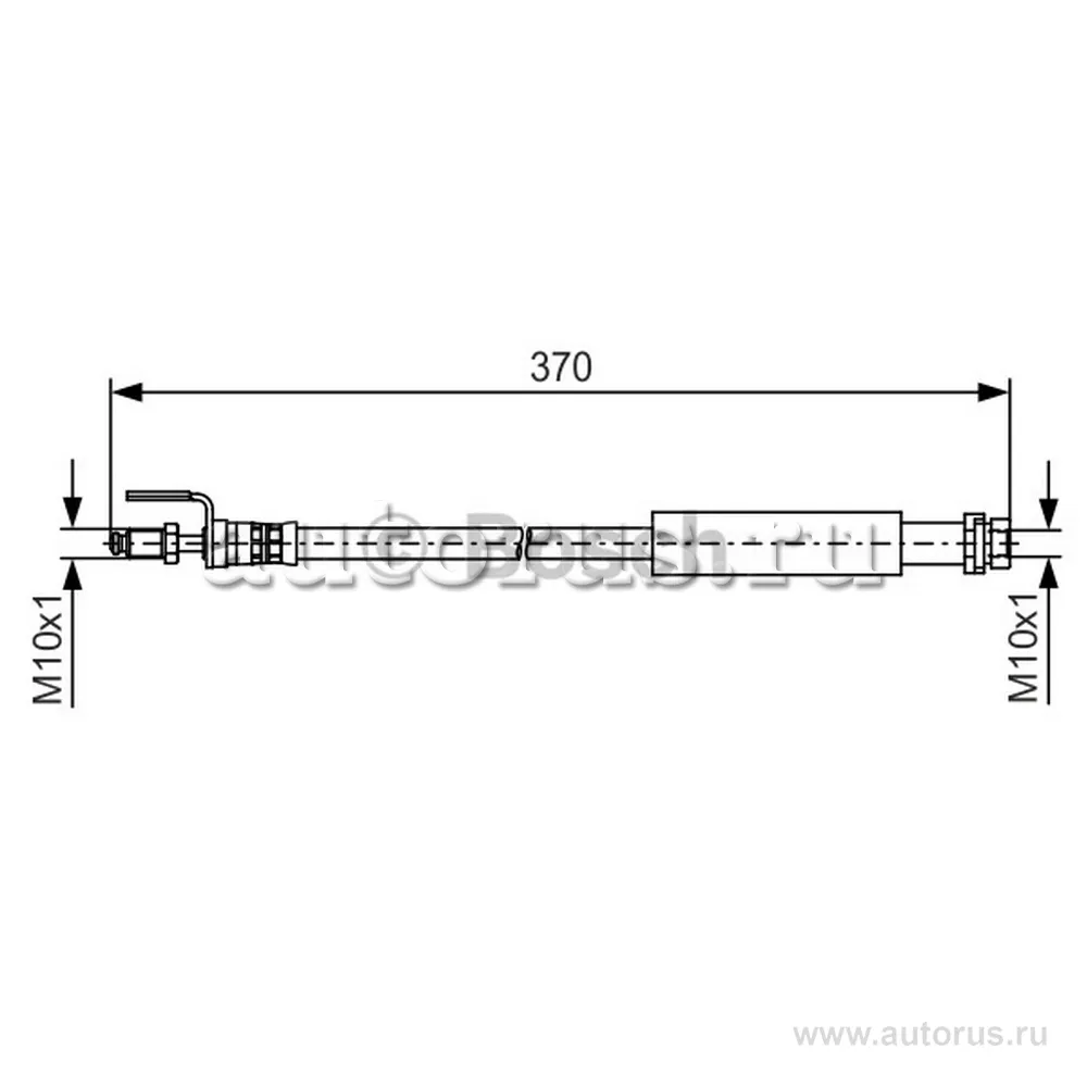 Шланг тормозной передний L=R FORD Transit 2006-> /L=370mm BOSCH 1 987 481 487