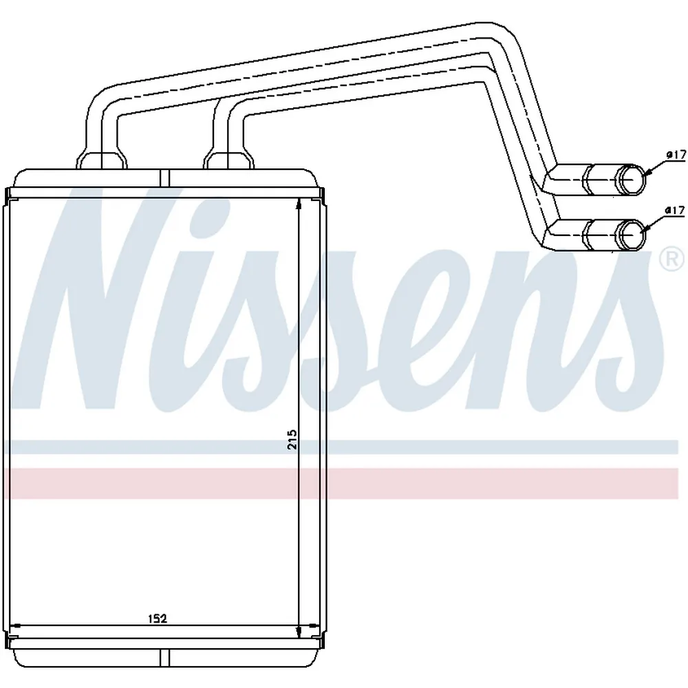 Радиатор печки NISSENS 77612