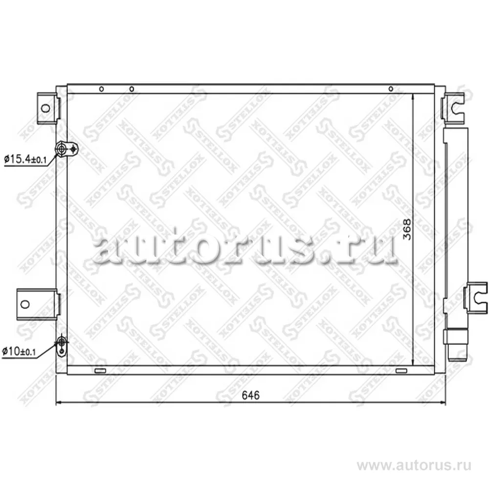 Радиатор кондиционера STELLOX 1045569SX