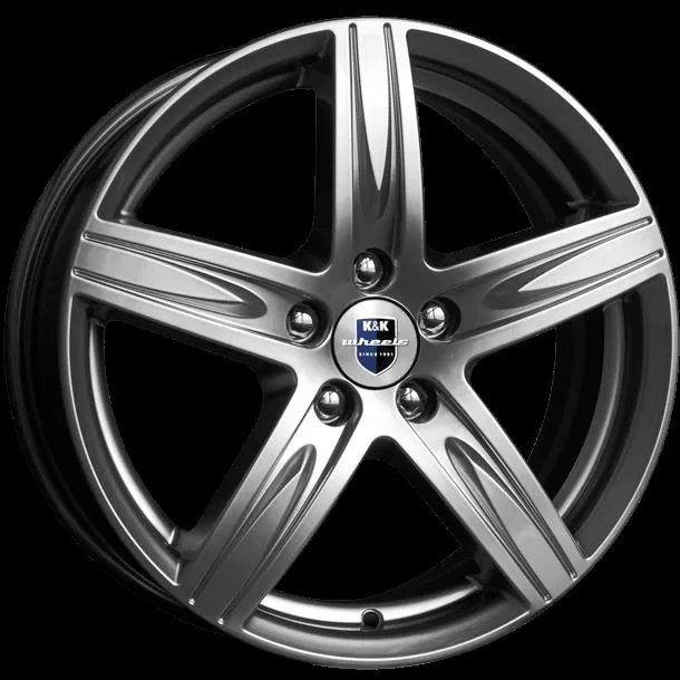 Диск литой R16 6.5J 5x114.3/67.1 ET38 КИК Андорра Дарк платинум 71349