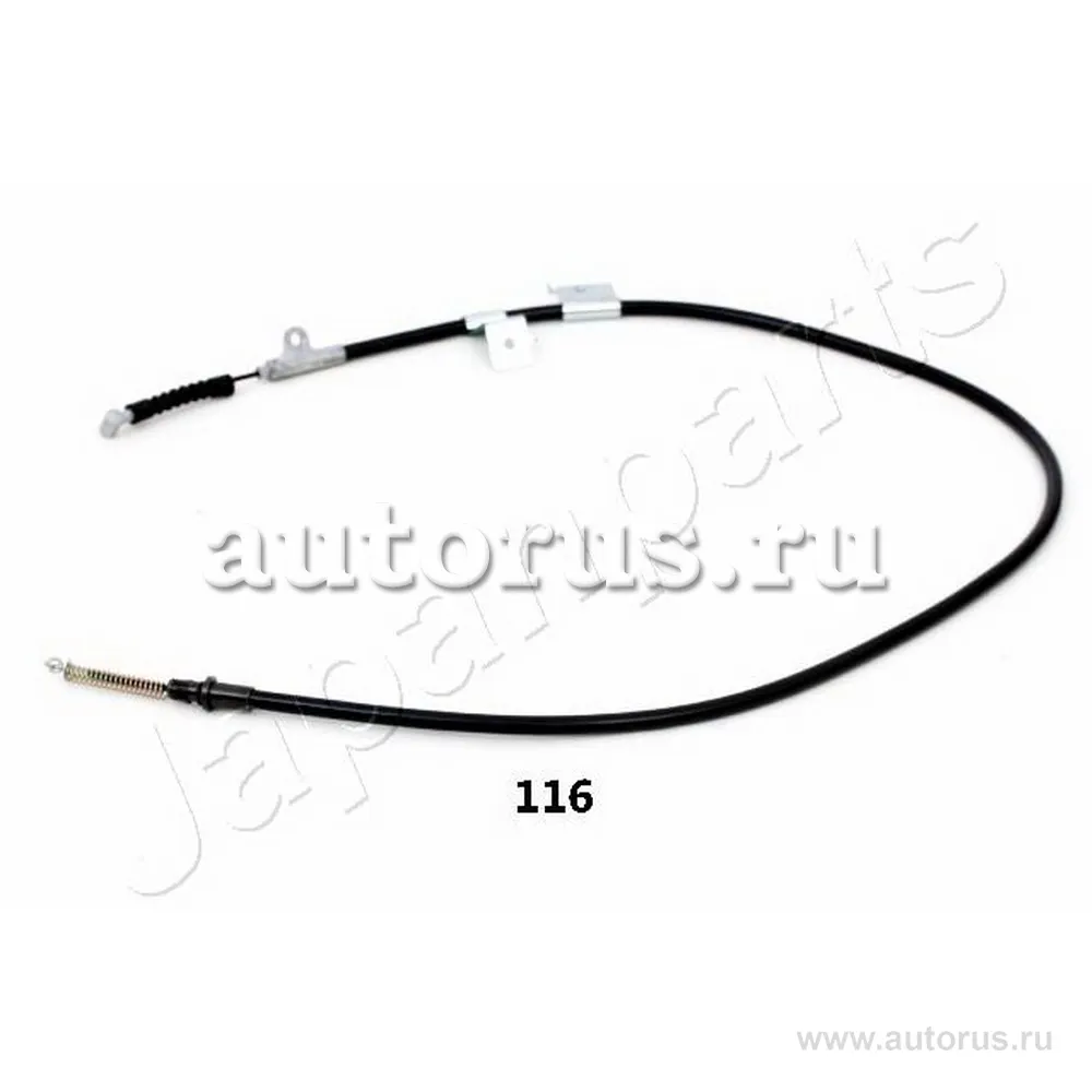 Трос ручного тормоза, правый Nissan Terrano 93-, Ford Maverick 96- (drum) L1355 mm JAPANPARTS BC116