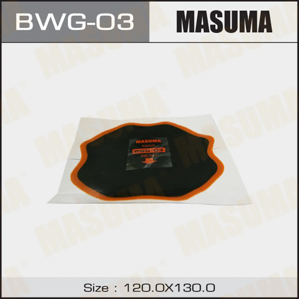Заплатки боковых порезов D130mm. 2 слоя корда MASUMA BWG03