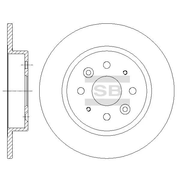 Диск тормозной KIA SHUMA 97-04 задний HI-Q SANGSIN BRAKE SD2049