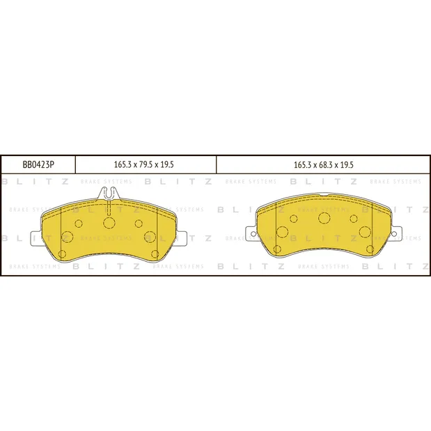 Колодки тормозные дисковые передние MERCEDES X204 08-> BLITZ BB0423P